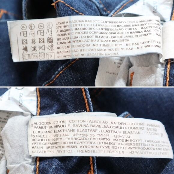 Zara Size 10 Skinny Jeans Denim Low Rise 5 Pocket Stretch Dark Blue - Picture 10 of 10